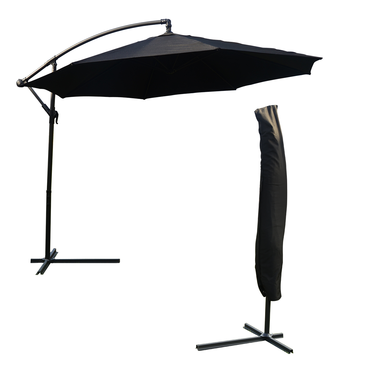 KCT 3m Large Cantilever Garden Parasols with Cover