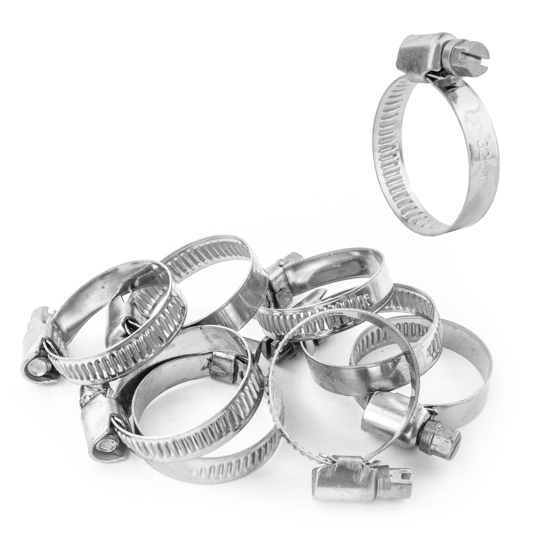 KCT Stainless Steel Hose Pipe Clip Tube Clamps for All types of Hose
