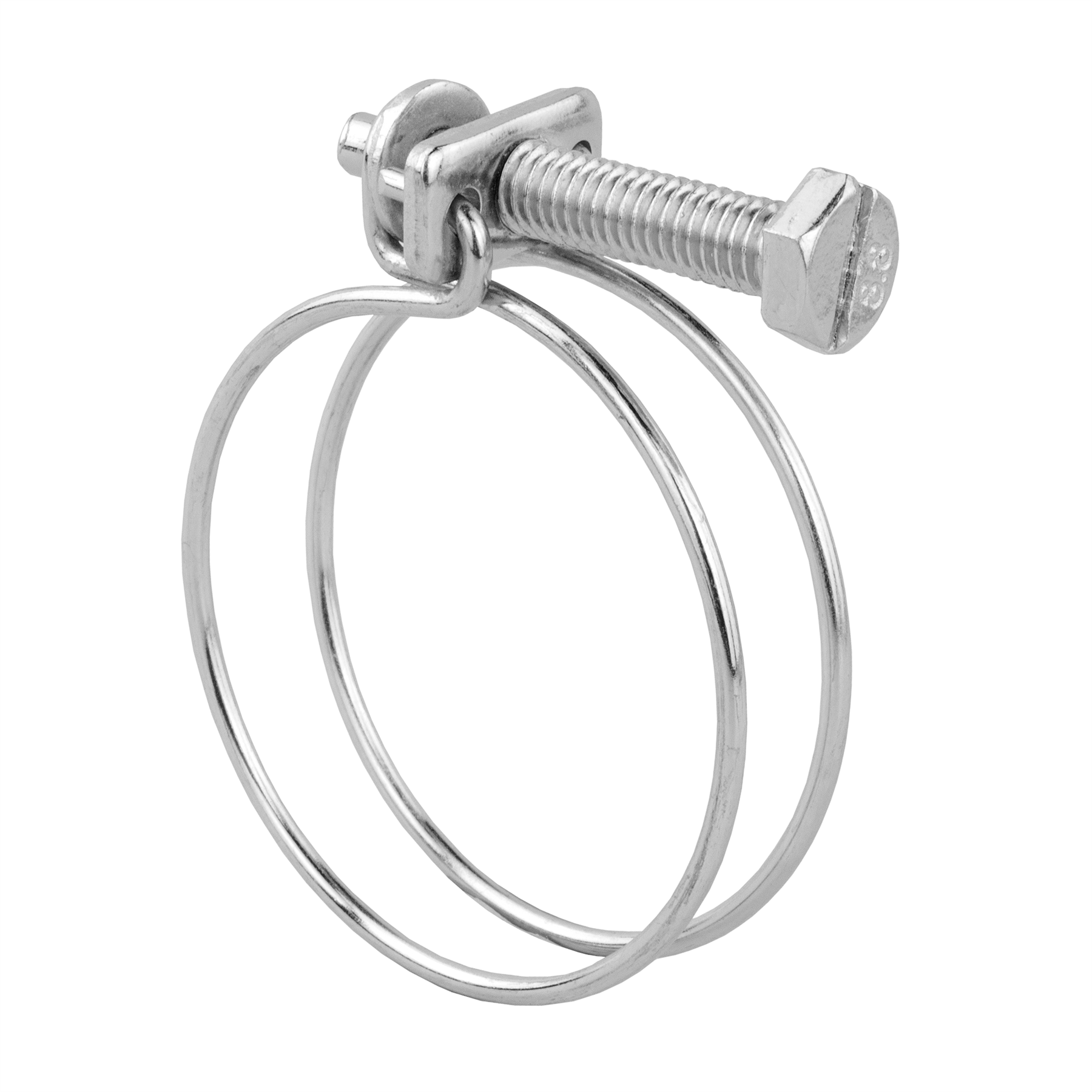 KCT Universal Double Wire Hose Clips Pipe Screw Clamps for All Types of Hose