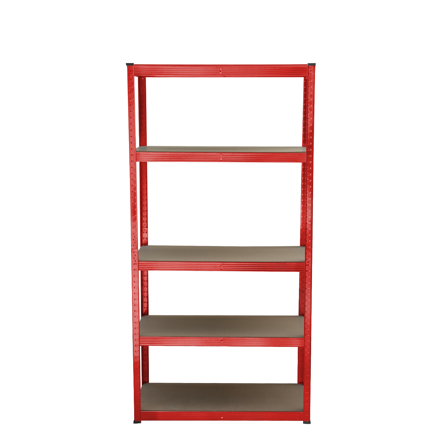 KCT 5 Tier Red Metal Shelving Unit