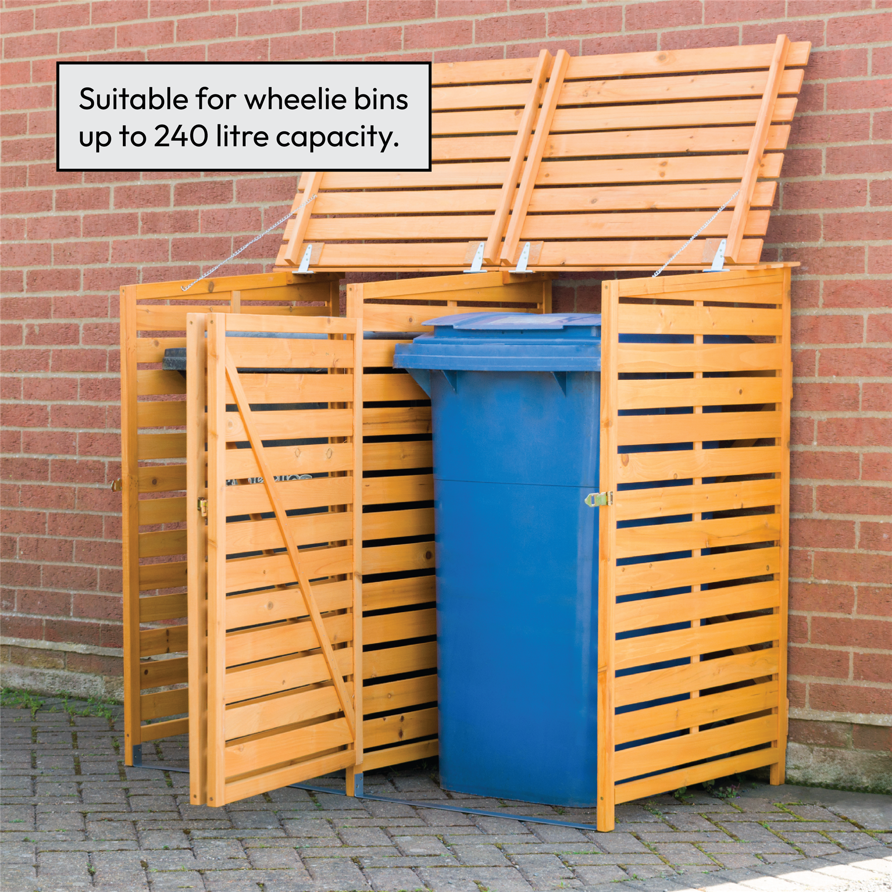 KCT Double Wheelie Bin Storage Shed