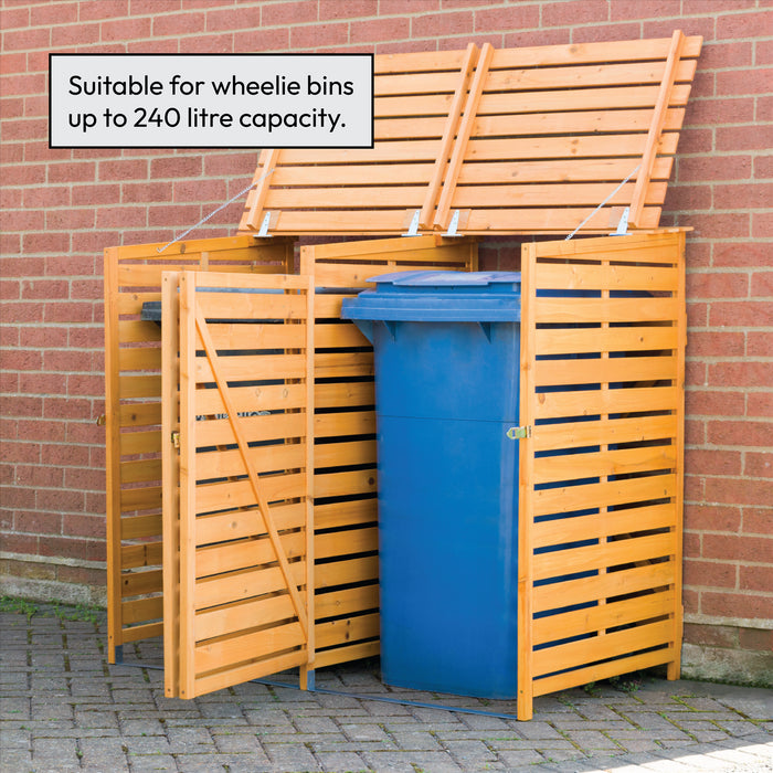 KCT Double Wheelie Bin Storage Shed