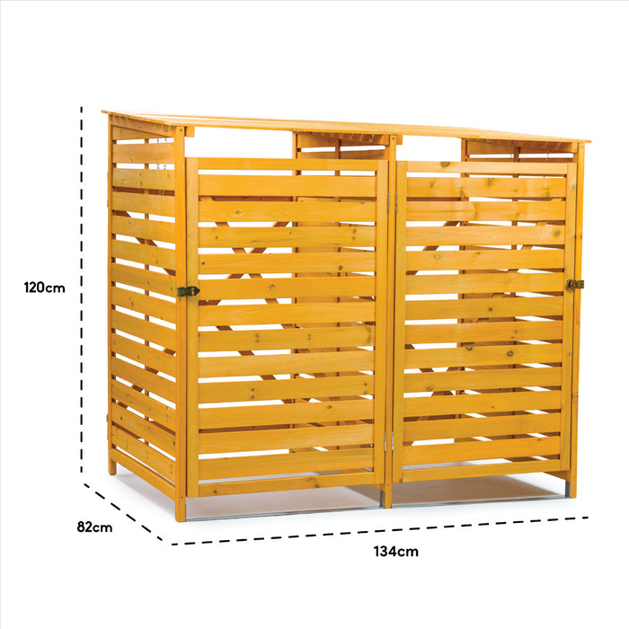 KCT Double Wheelie Bin Storage Shed