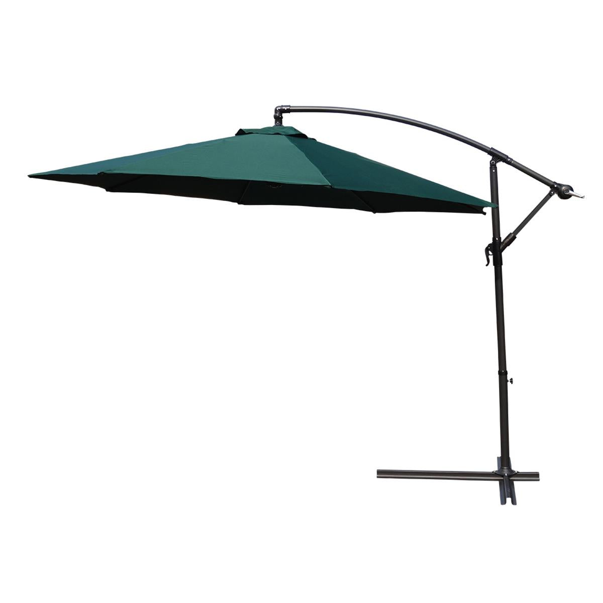 KCT 3m Large Cantilever Garden Parasols with Base and Cover Kit