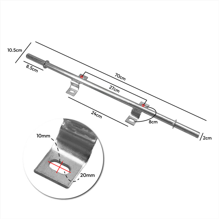 700x20mm Twin Wheel Wheelbarrow Axle