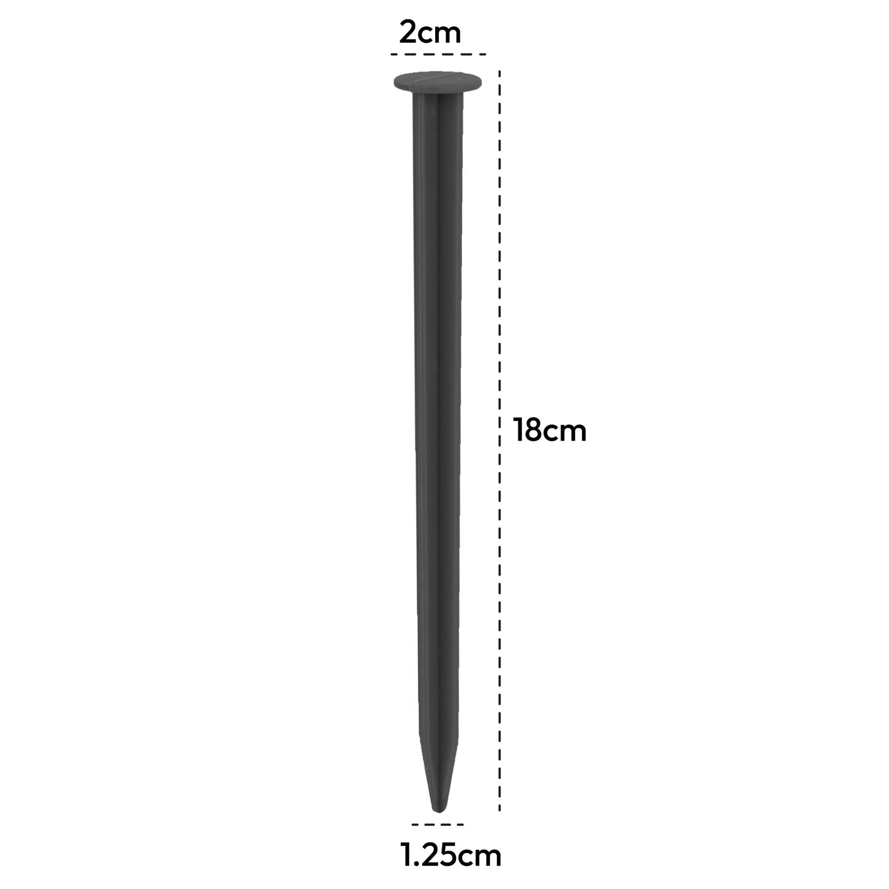 10-50 Metre Black Flexible Plastic Lawn Edging Grass Border with Pegs