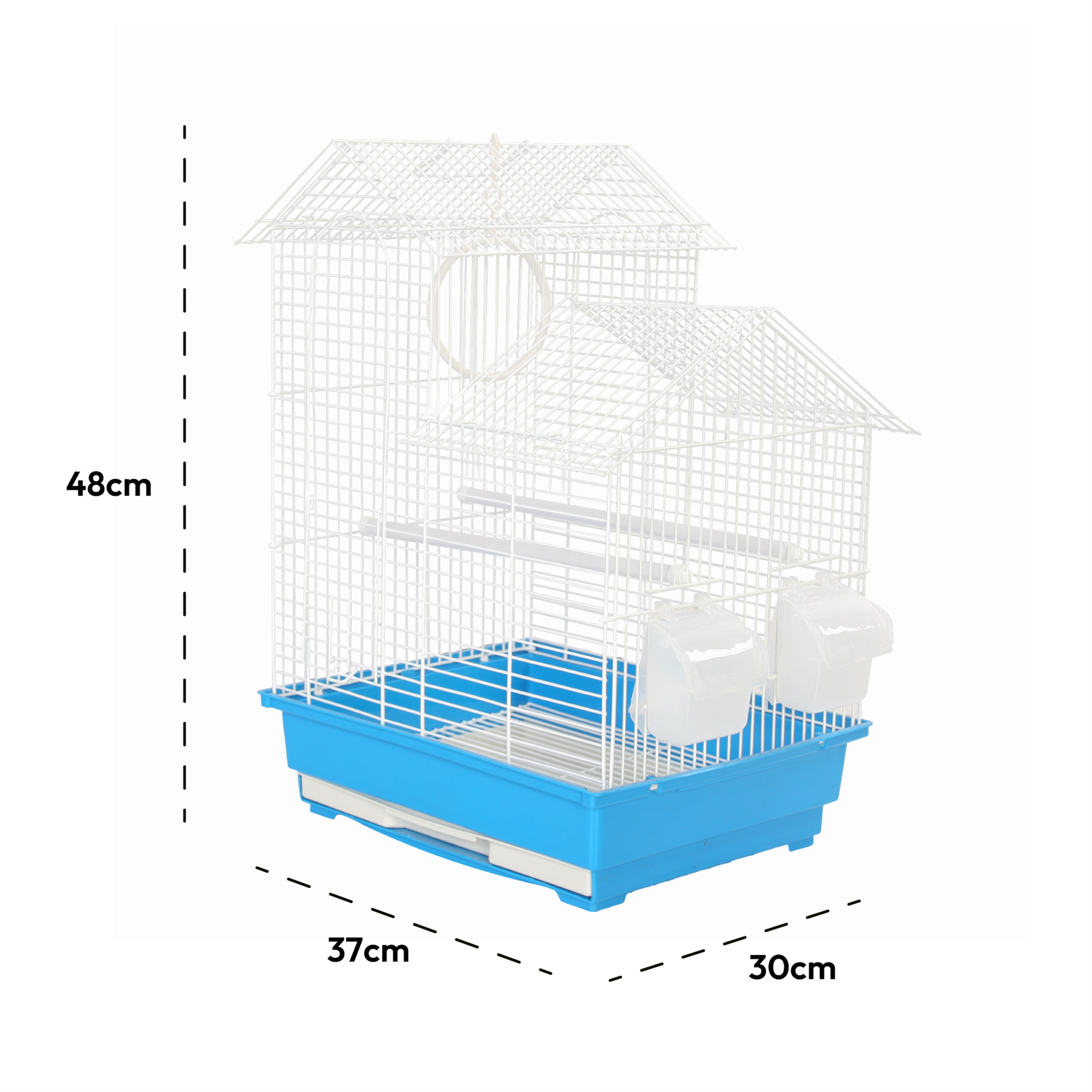 KCT Santiago Small Exotic Bird Travel Cage - Blue