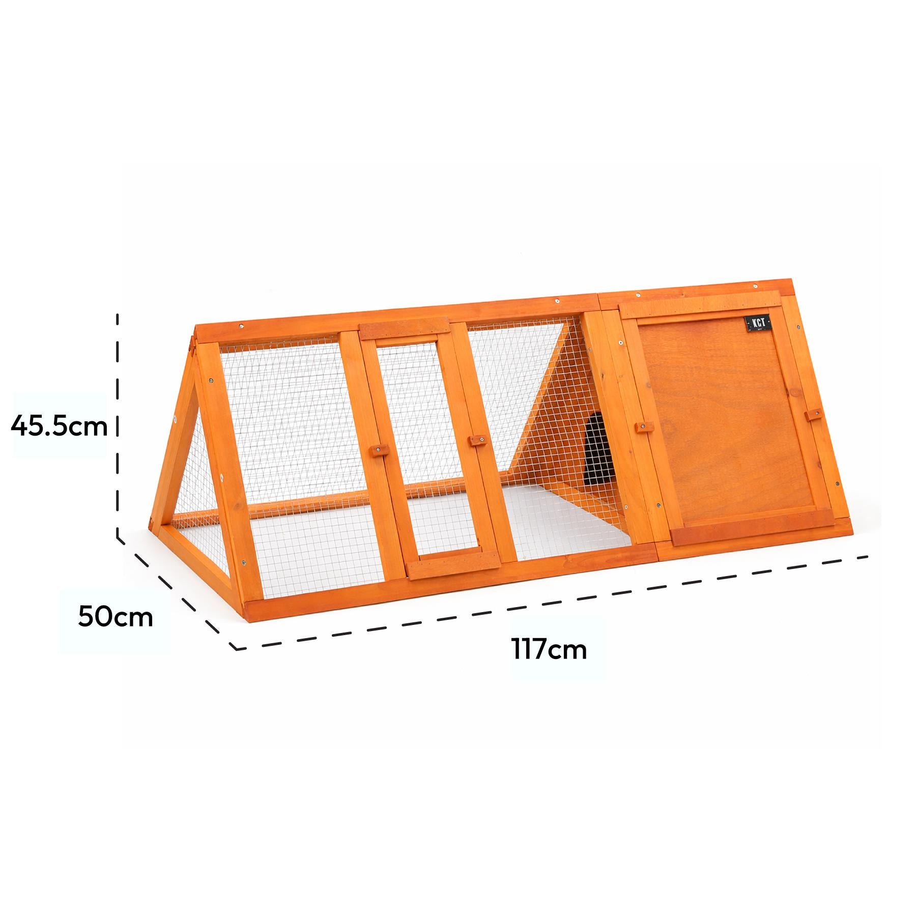 KCT Wooden Apex Roof Rabbit Pet Run