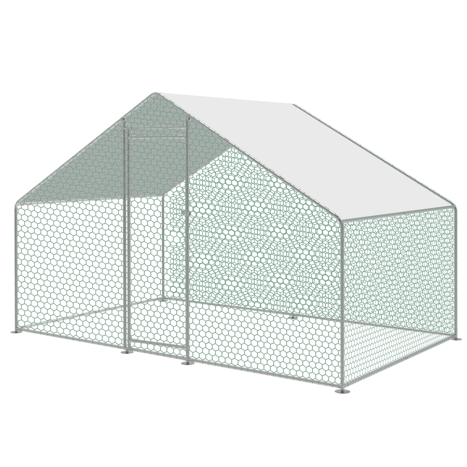 KCT 2x3m Walk in Galvanised Chicken Pet Run