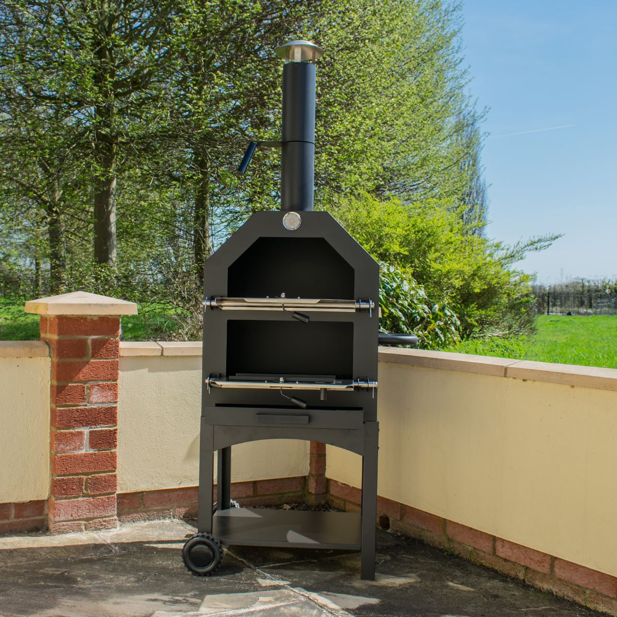 KCT Outdoor Wood Fired Pizza Oven with Tool Set