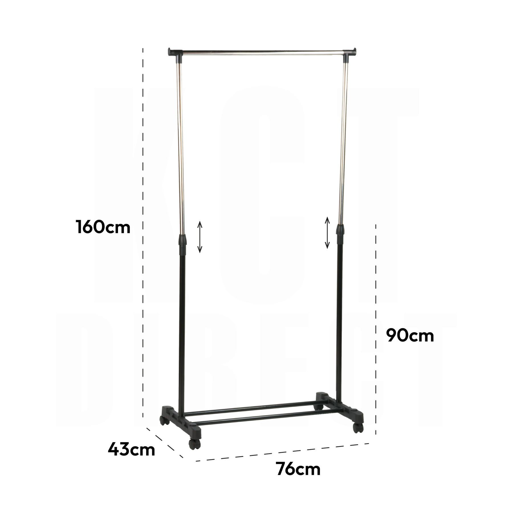 KCT Adjustable Clothes Racks on Wheels