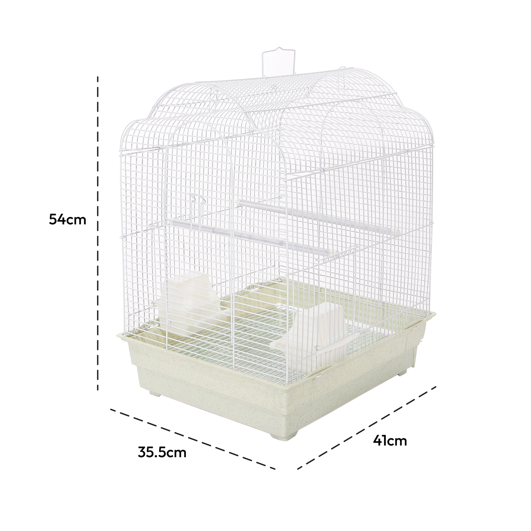 KCT Rosario Plus Exotic Bird Travel Small Cage - White