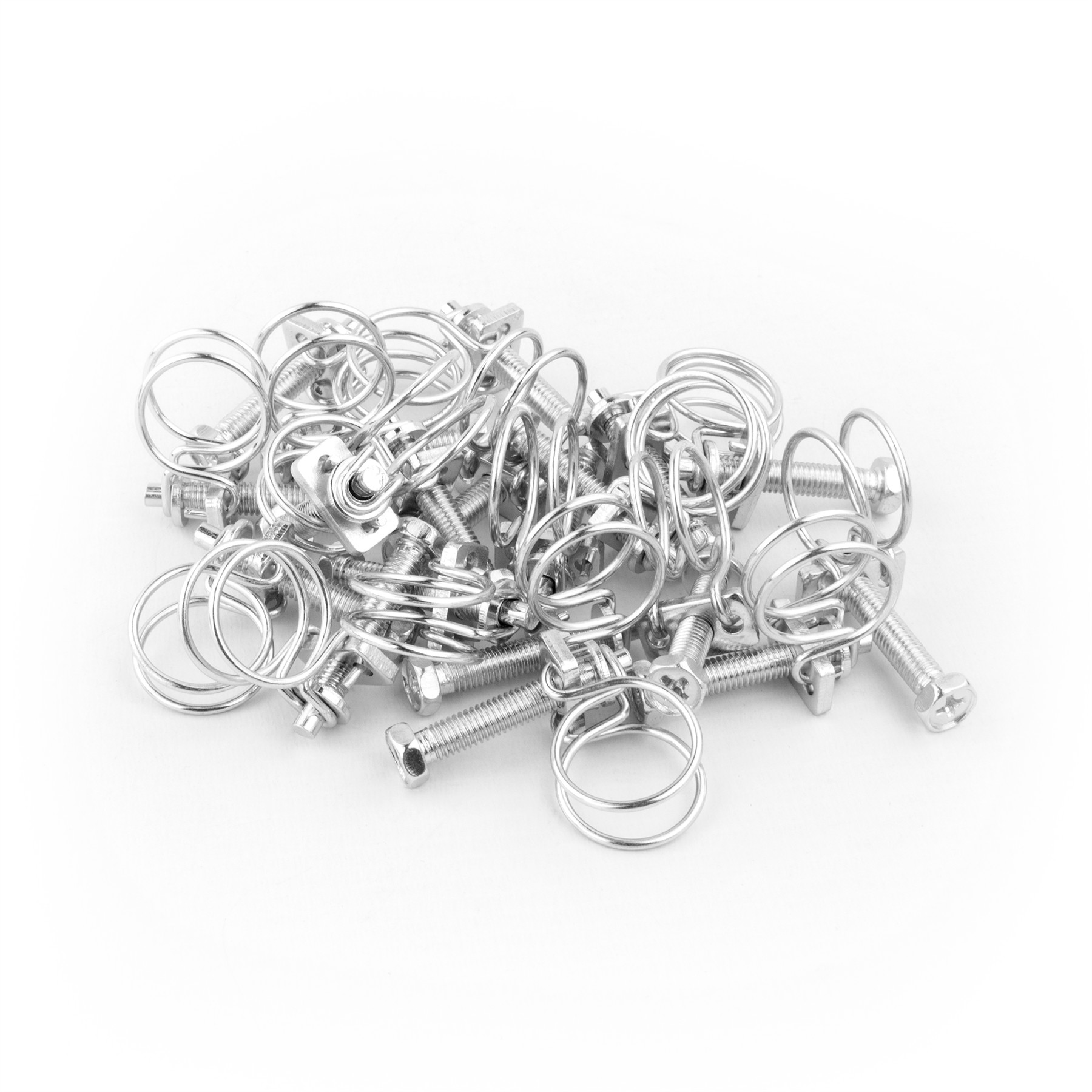 KCT Universal Double Wire Hose Clips Pipe Screw Clamps for All Types of Hose