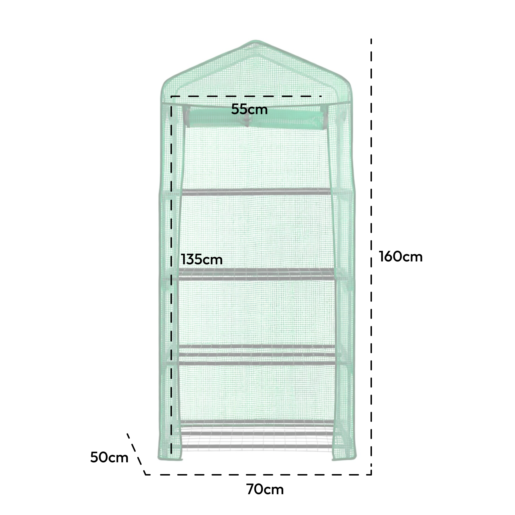 KCT 4 Tier Mini Greenhouse Replacement Cover