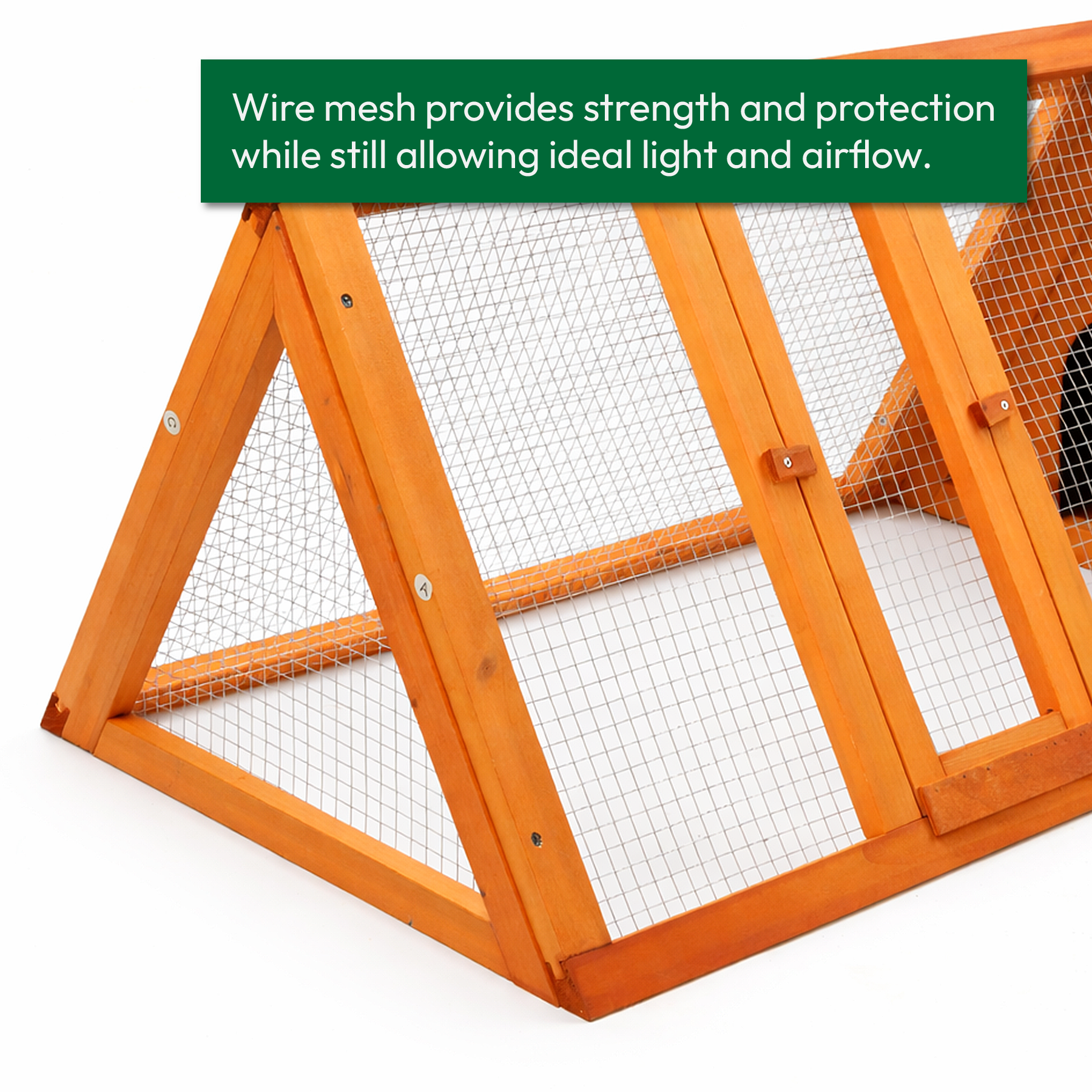 KCT Wooden Apex Roof Rabbit Pet Run