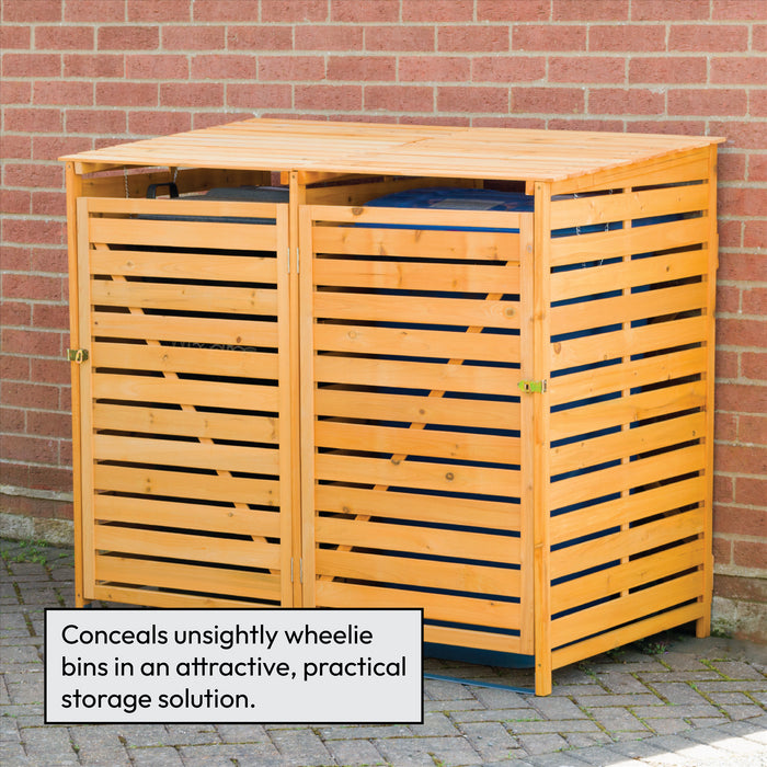 KCT Double Wheelie Bin Storage Shed