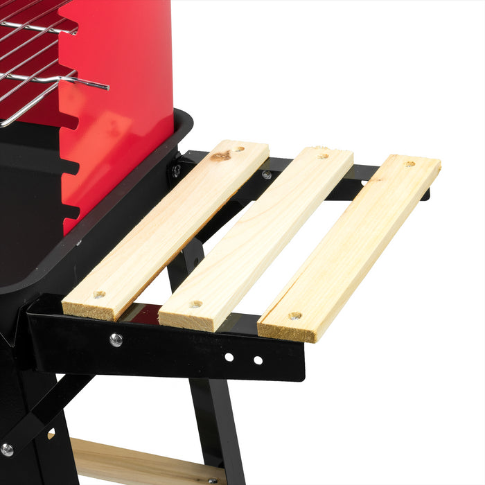 KCT Open Top BBQ Grill Garden Steel Camping Barbecue Trolley