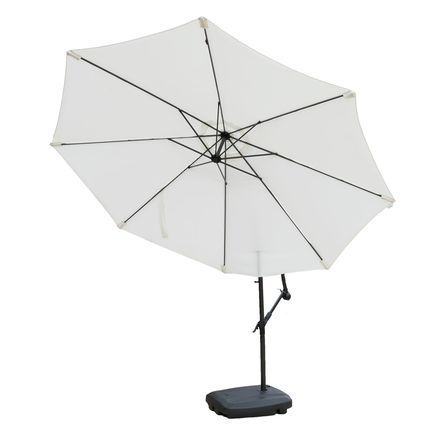 KCT 3m Large Cantilever Garden Parasols with Base and Cover Kit