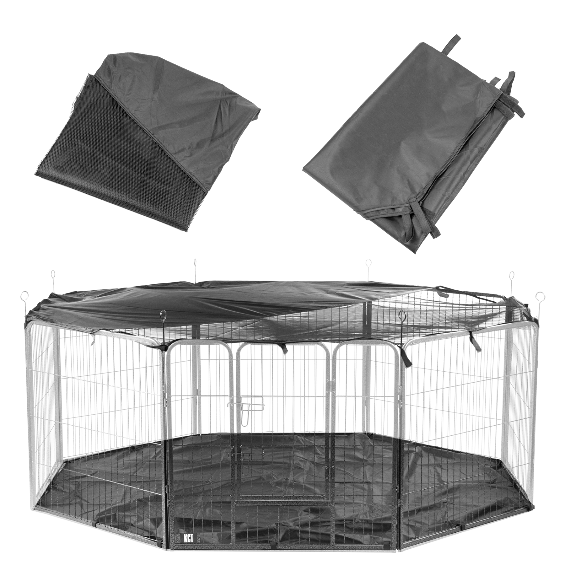 KCT 8 Sided Heavy Duty Pet Playpen Cover + Base