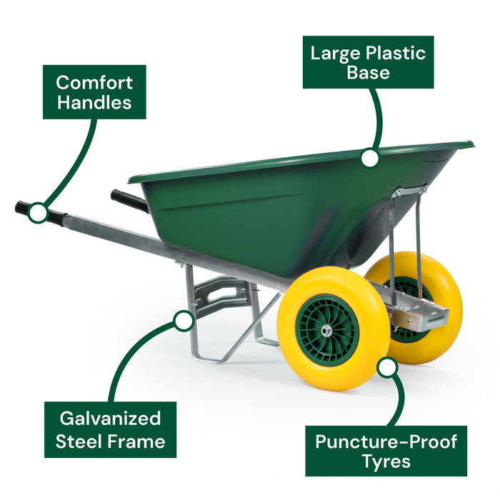 KCT 160L XL Twin Wheelbarrow
