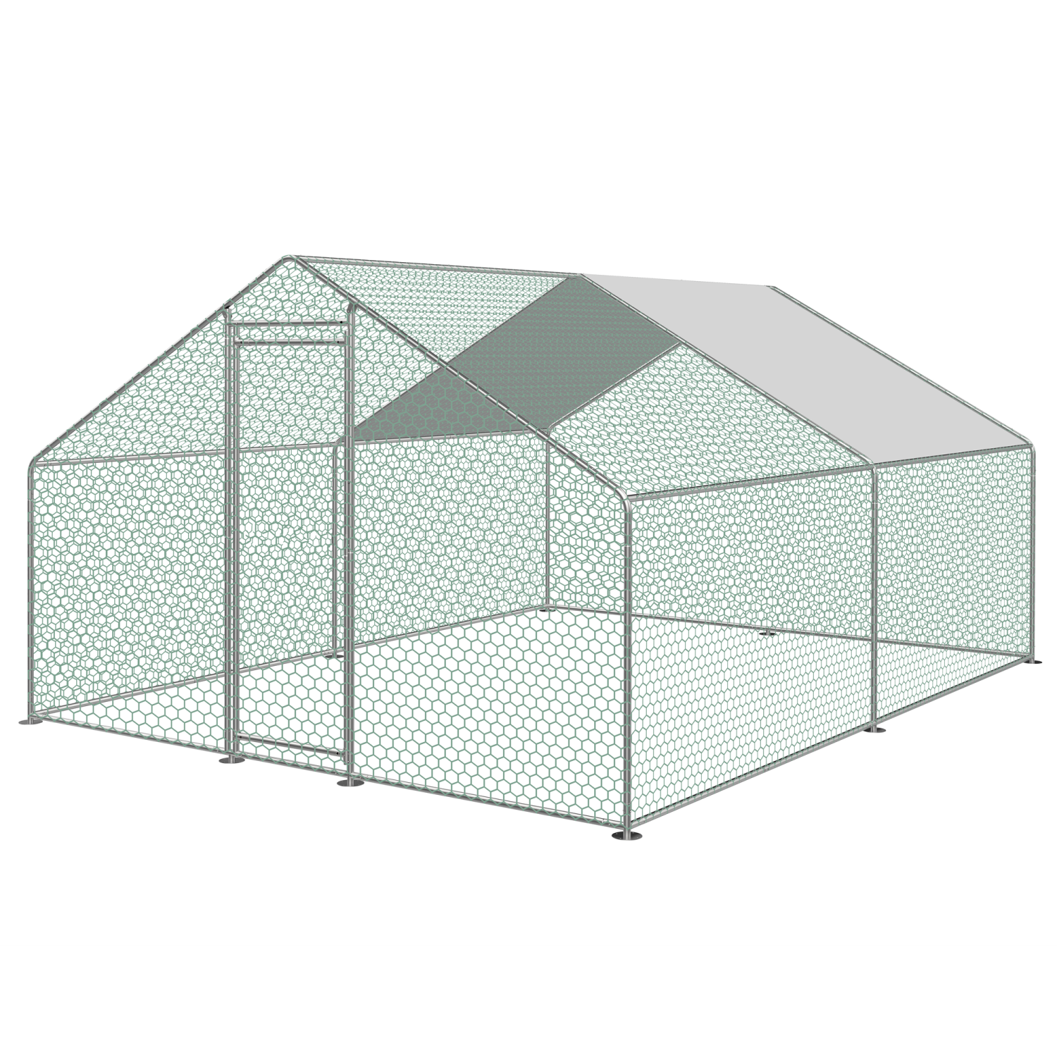 KCT 3x3m Walk In Galvanised Chicken Pet Run