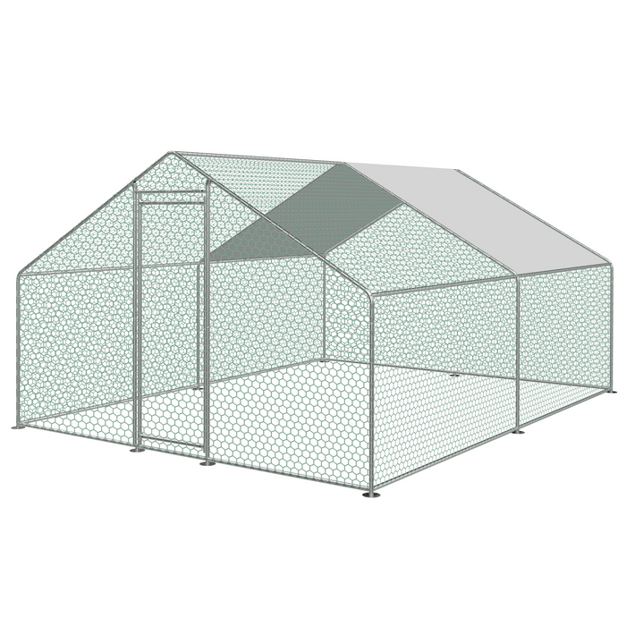 KCT 3x3m Walk In Galvanised Chicken Pet Run