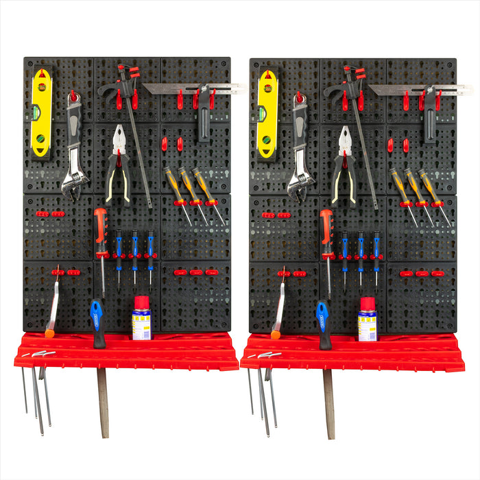 KCT 3pcs Wall Mount Storage Organiser - 2 Pack