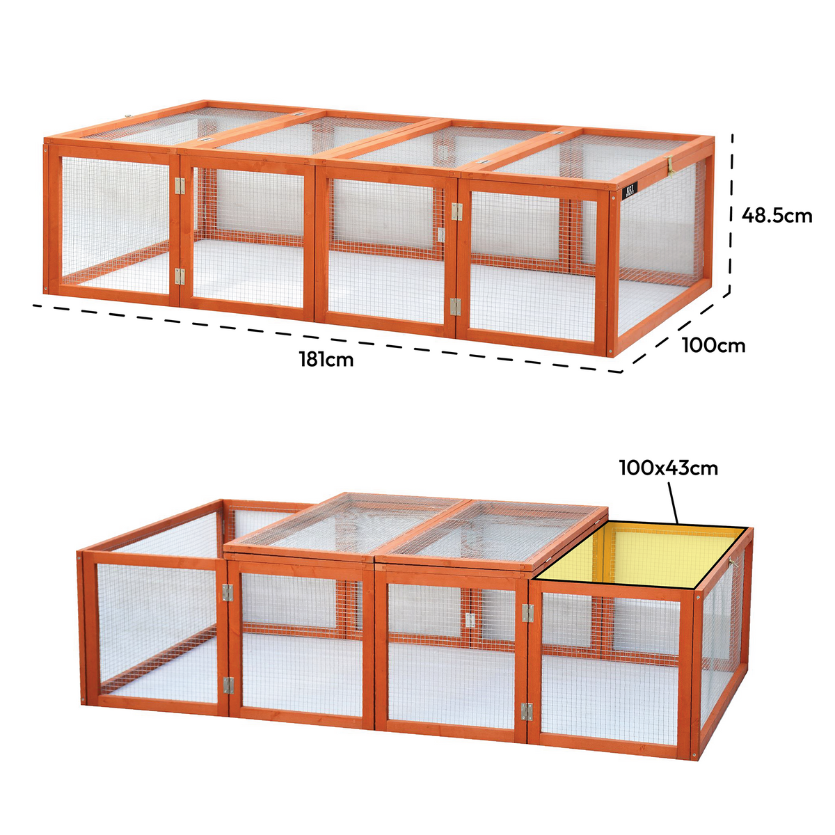 KCT 6ft Wooden Folding Pet Run