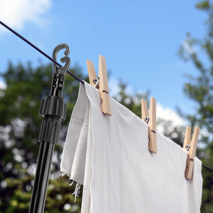 KCT 2.4m Extendable Washing Line Prop Pole – 4 Pack