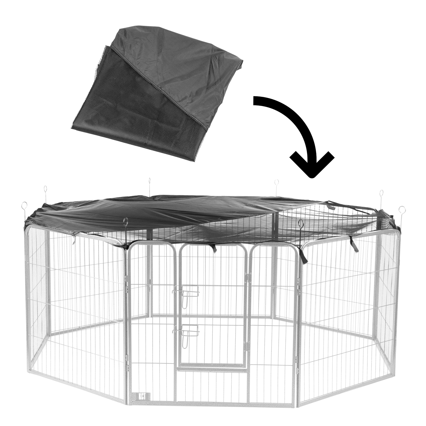 KCT 8 Side Heavy Duty Pet Play Pen Cover