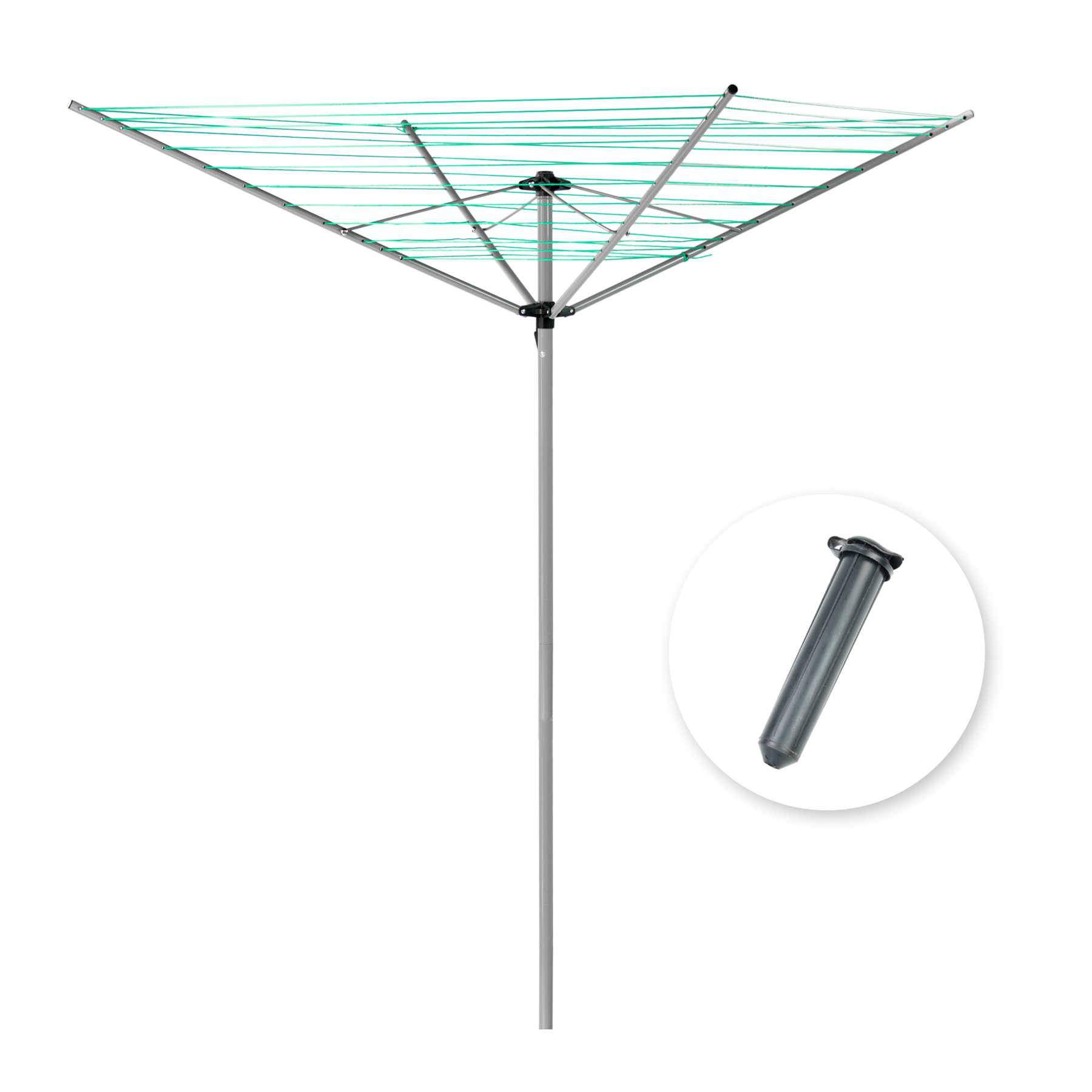 KCT 3 / 4 Arm Outdoor Rotary Washing Line Airers with Optional Covers