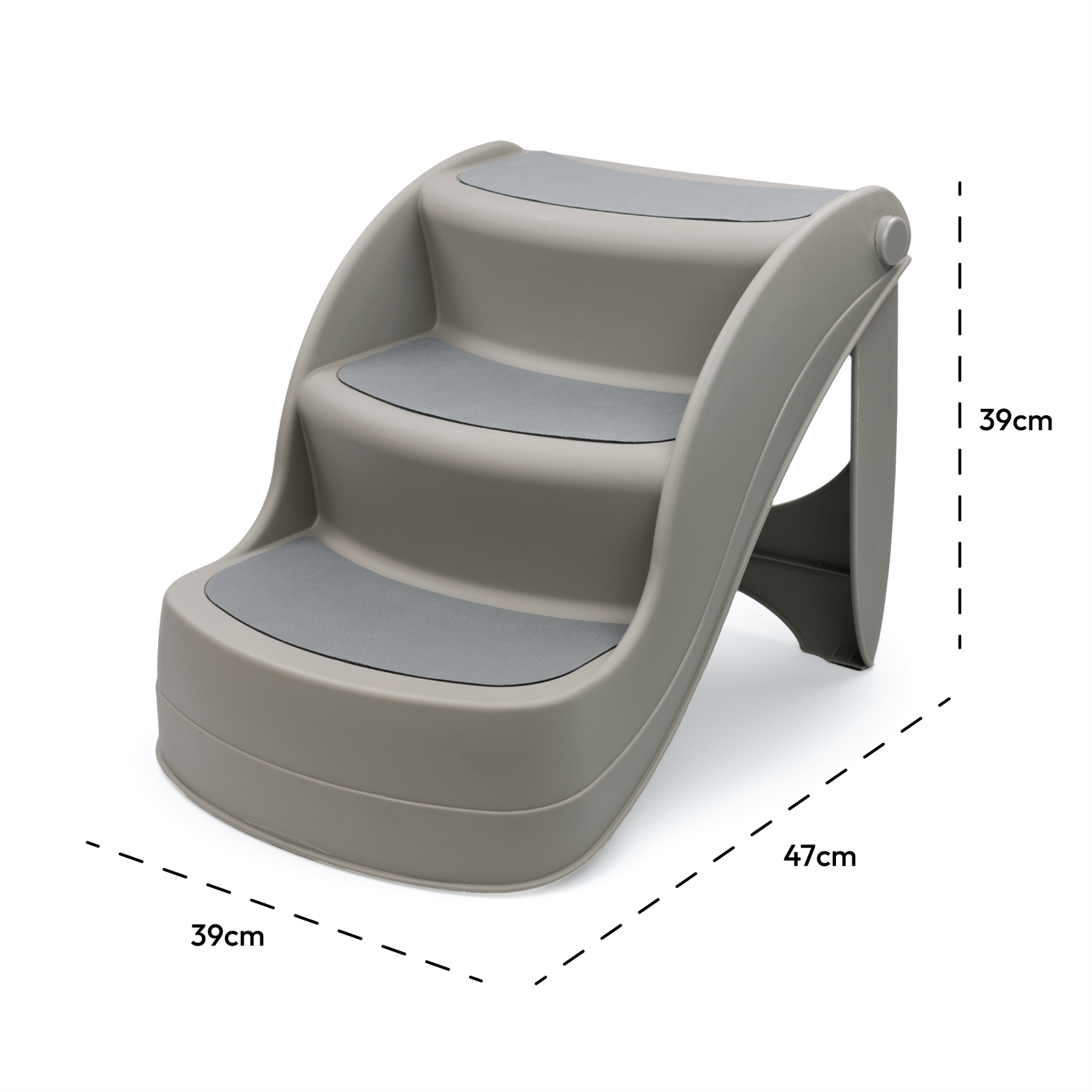 KCT Folding Portable Pet Steps  -Grey