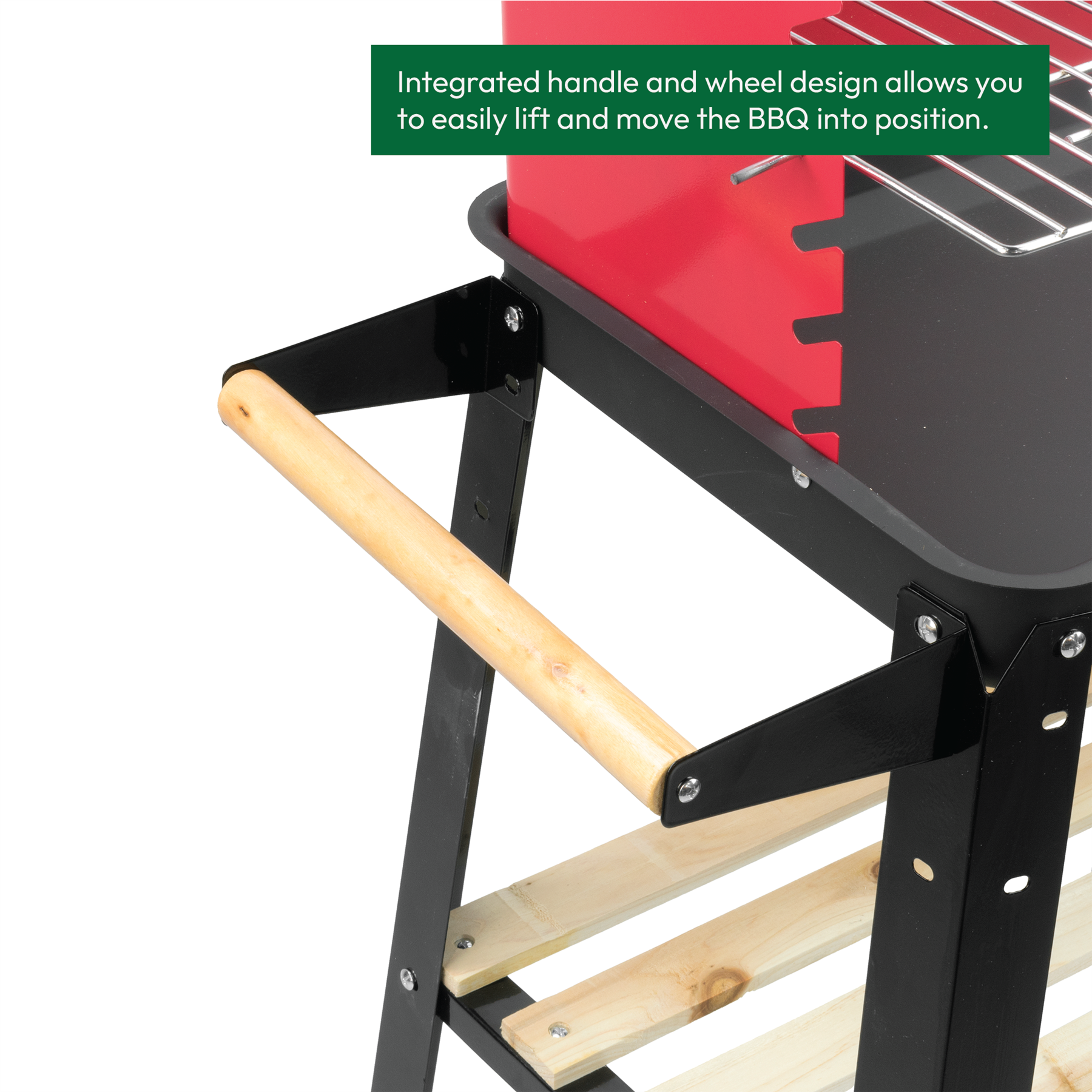 KCT Open Top BBQ Grill Garden Steel Camping Barbecue Trolley