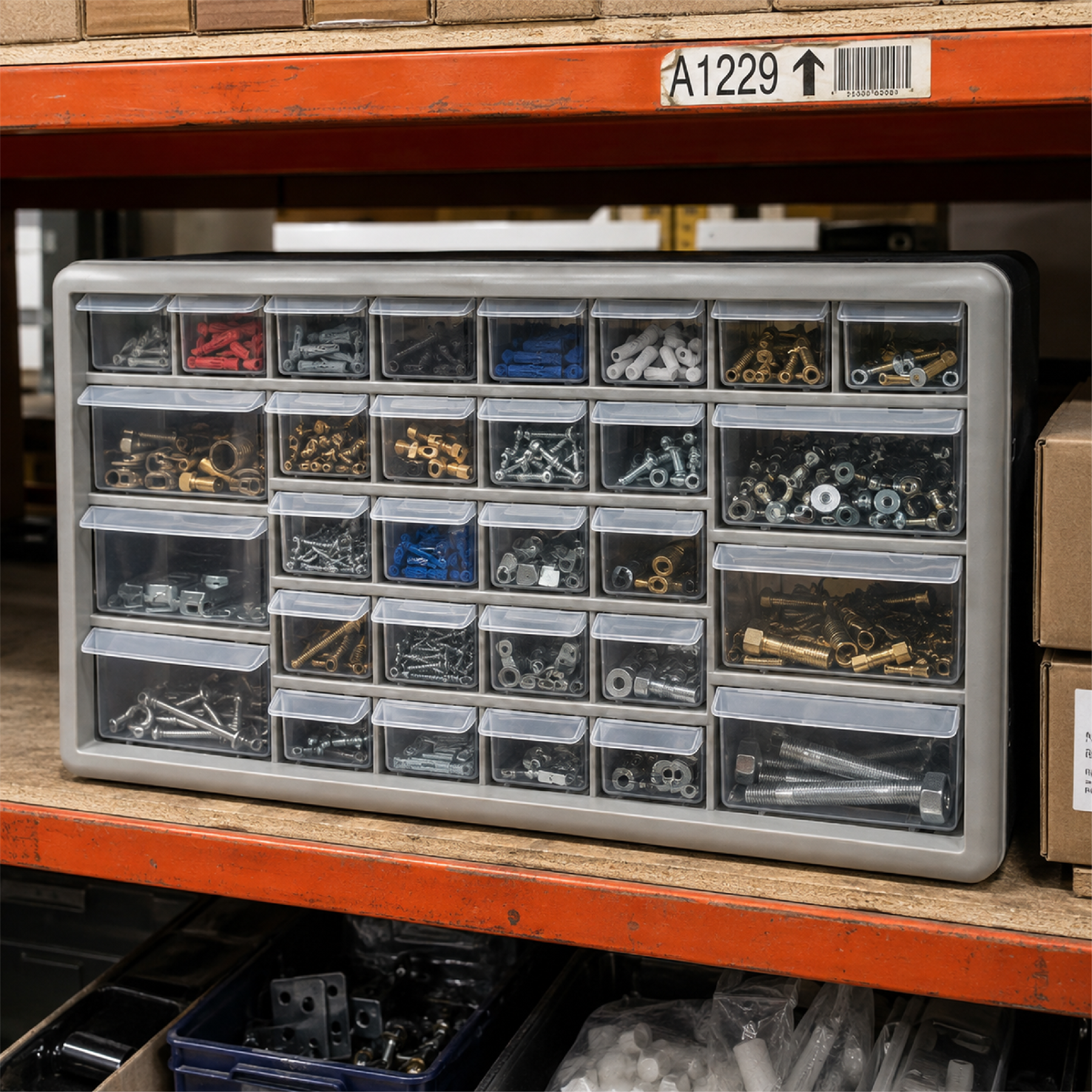 KCT Plastic Multi Compartment Wall Mountable Storage Drawer Units