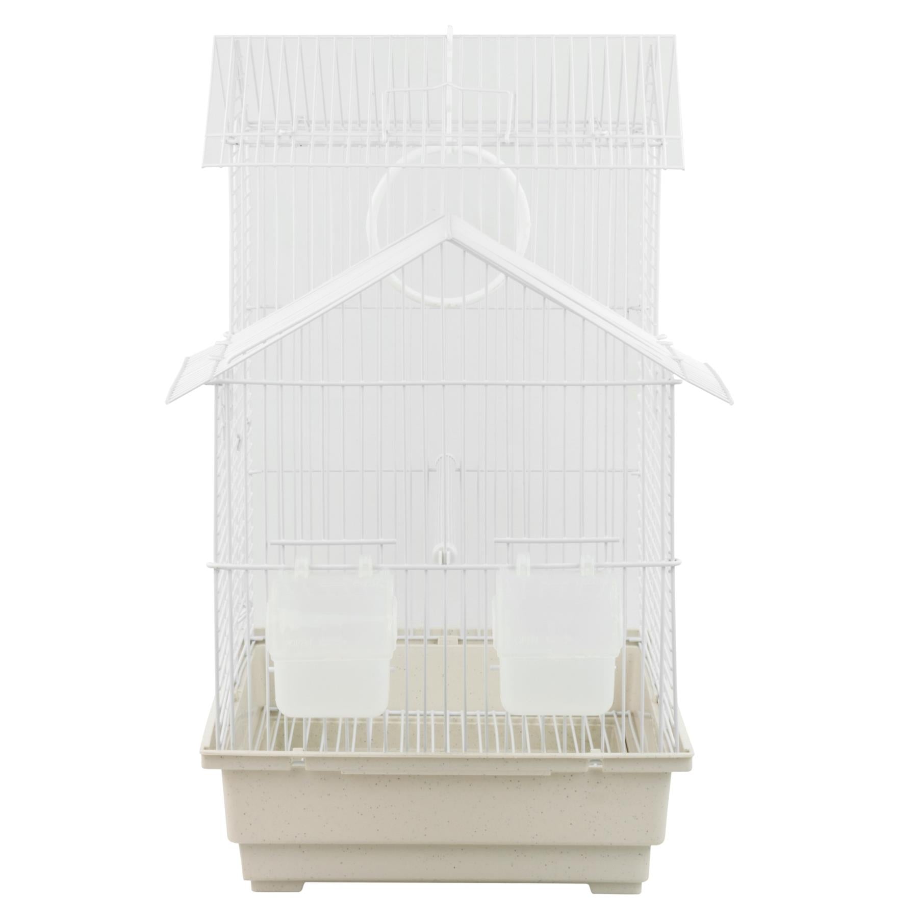 KCT Santiago Small Exotic Bird Travel Cage - White