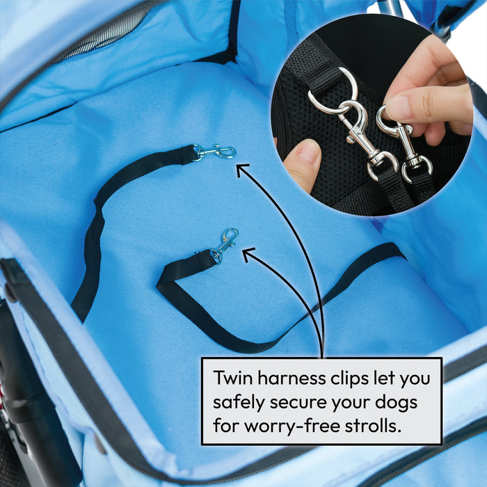 KCT Hooded Pet Stroller with Storage