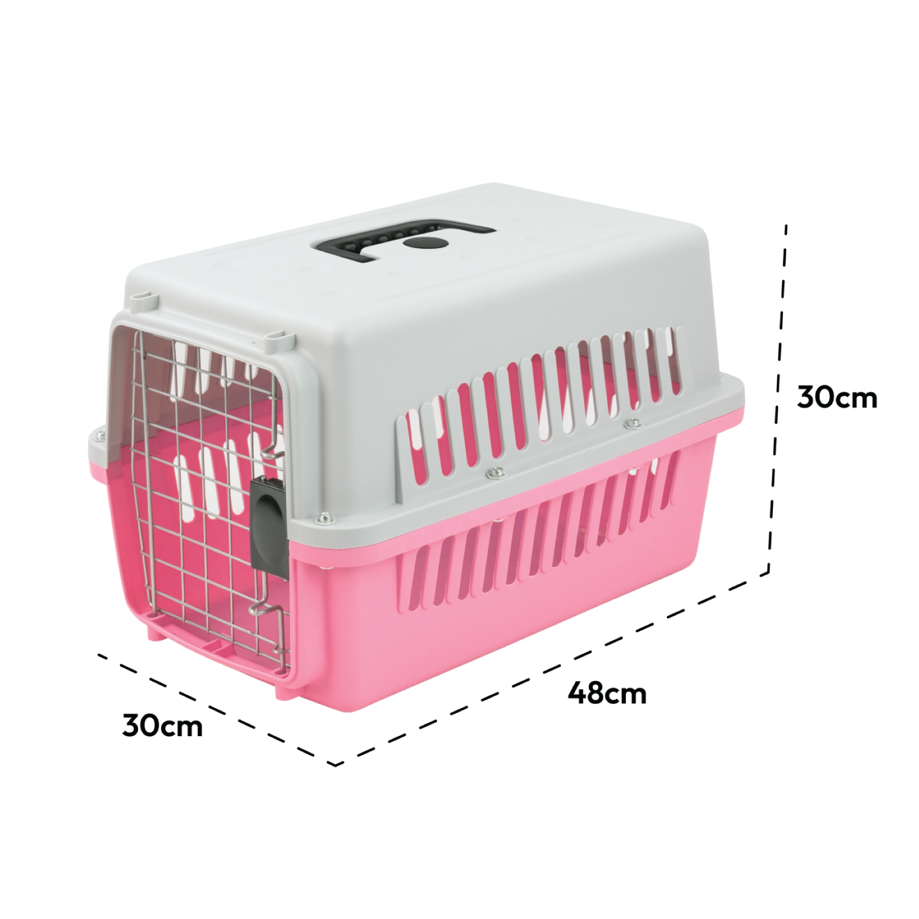 KCT Portable Plastic Pet Carrier Box Cat Dog Puppy Animal Cages