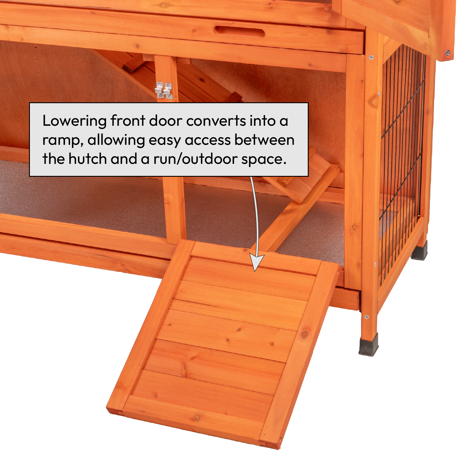 KCT Milan Large Two Tier Rabbit Hutch with Enclosed Run