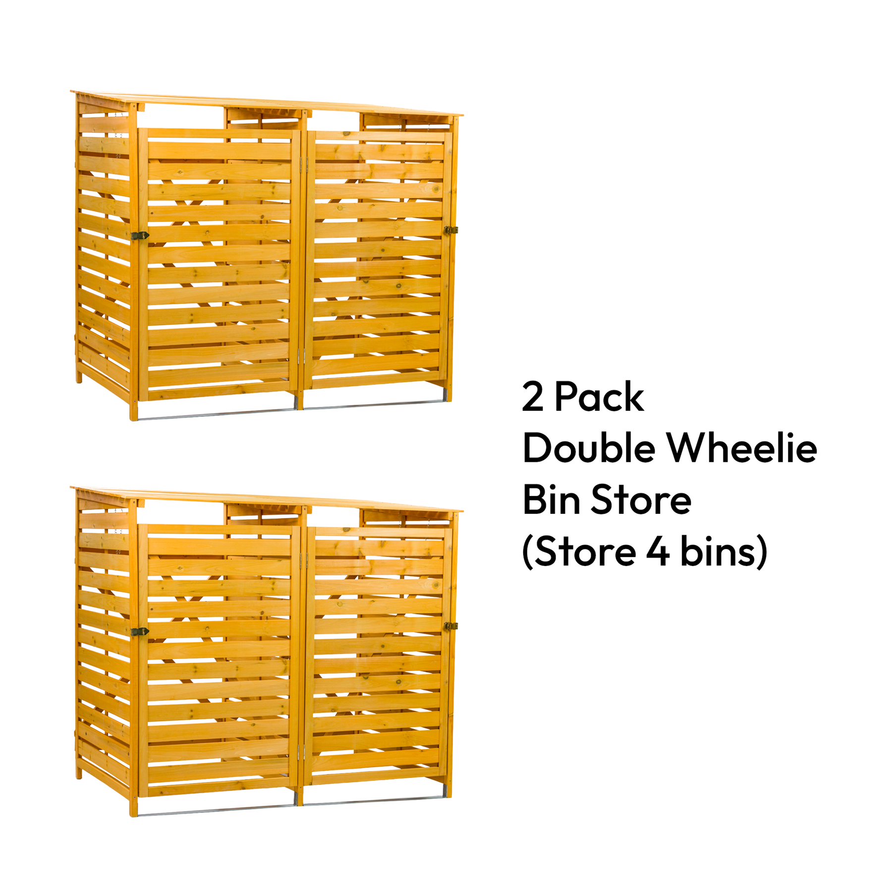 KCT Double Wheelie Bin Store - 2 Pack