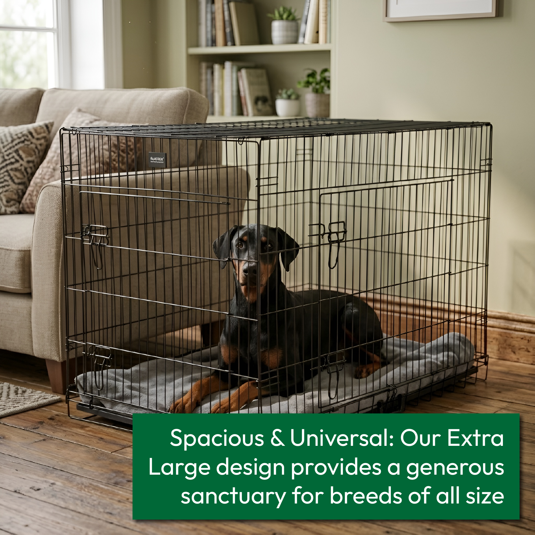 KCT Folding Pet Crates with Plastic Tray