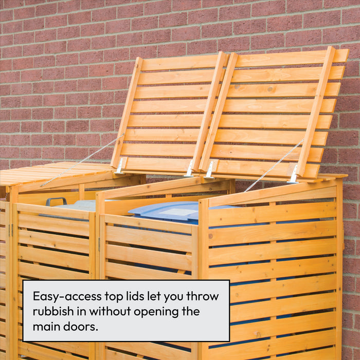 KCT Triple Wheelie Bin Storage Shed