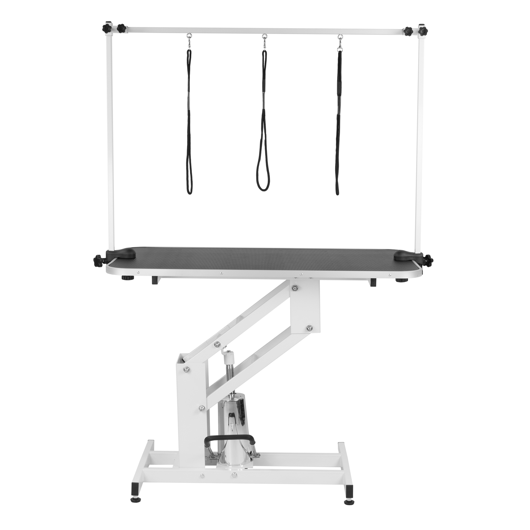 KCT Large White Adjustable Hydraulic Dog Grooming Table