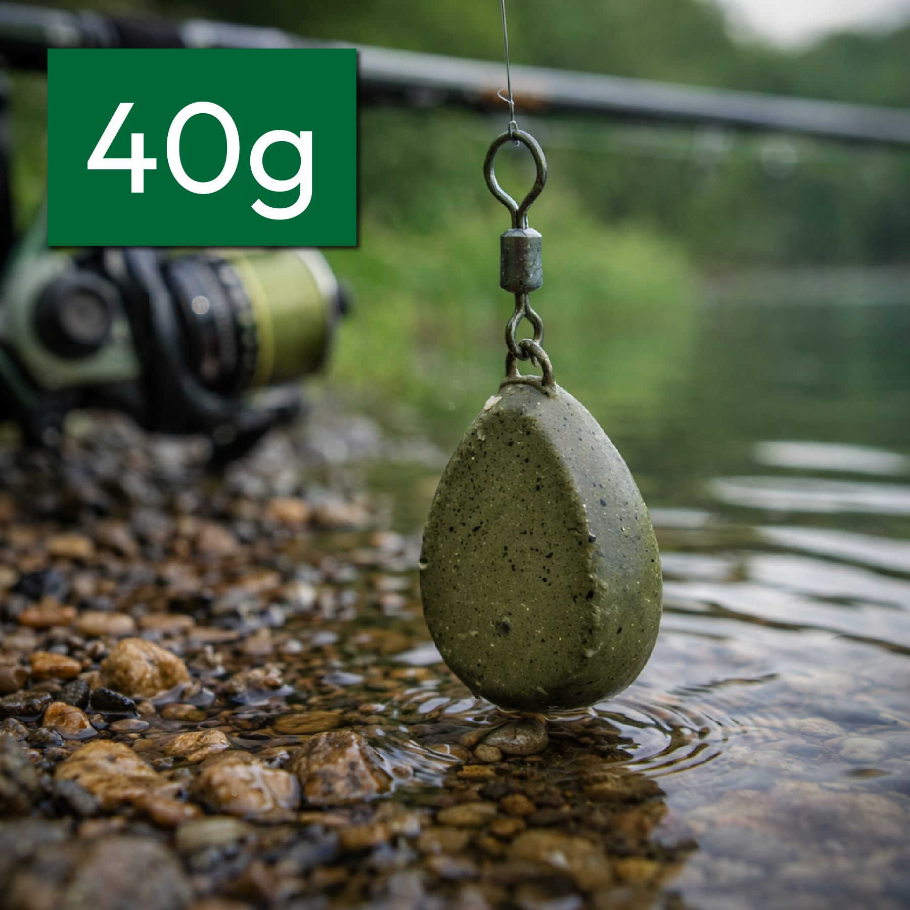 KCT Flat Pear Lead Fishing Weights