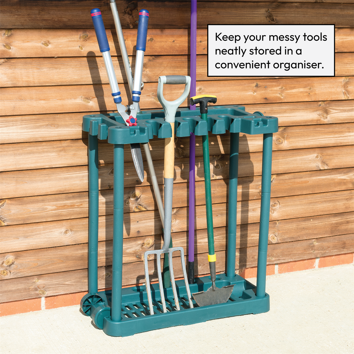 Garden Rack Trolley KCT Garden Tool Rack Trolley – Wheeled Storage Unit – KCT Direct