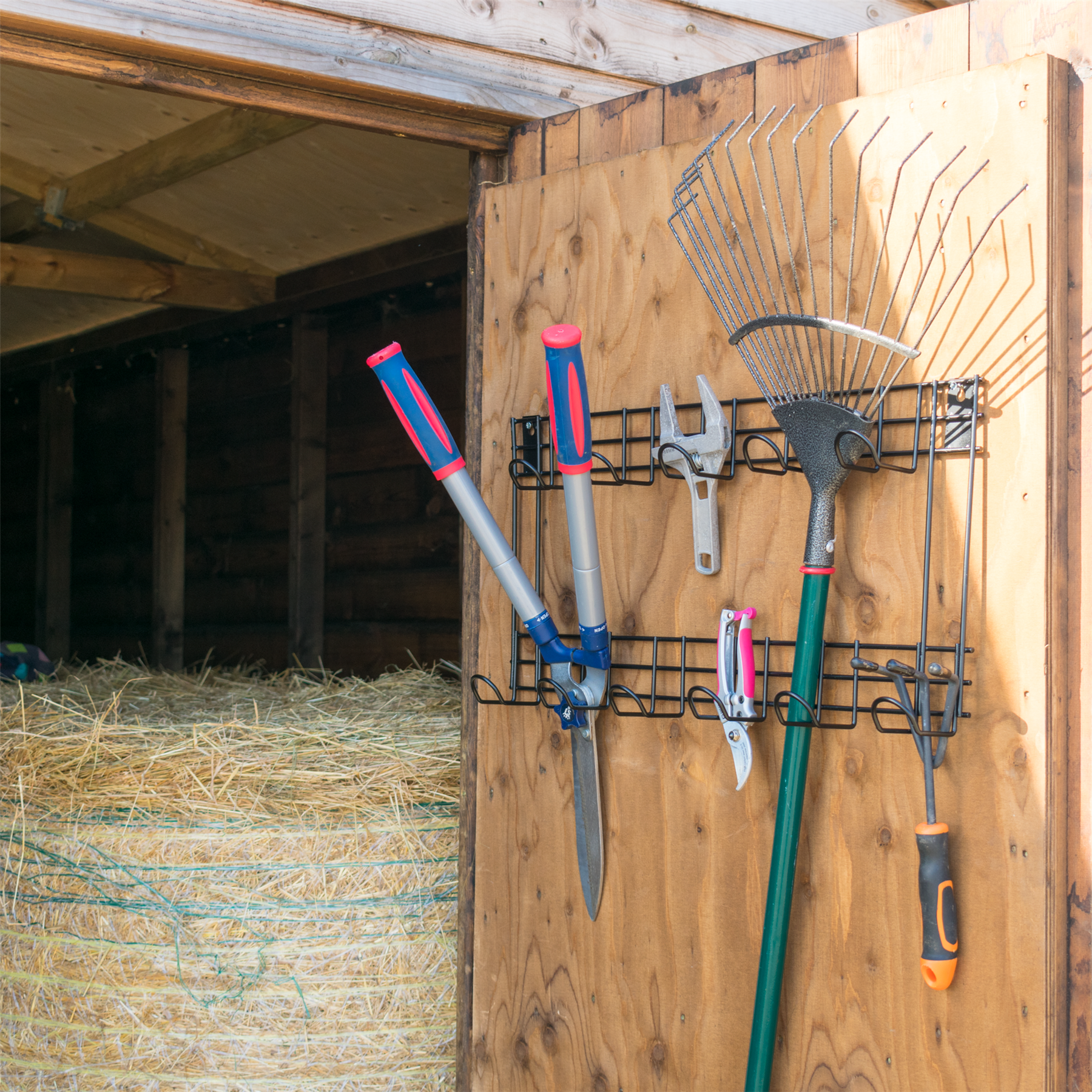 KCT 2 Tier Shed Door Tool Rack Storage