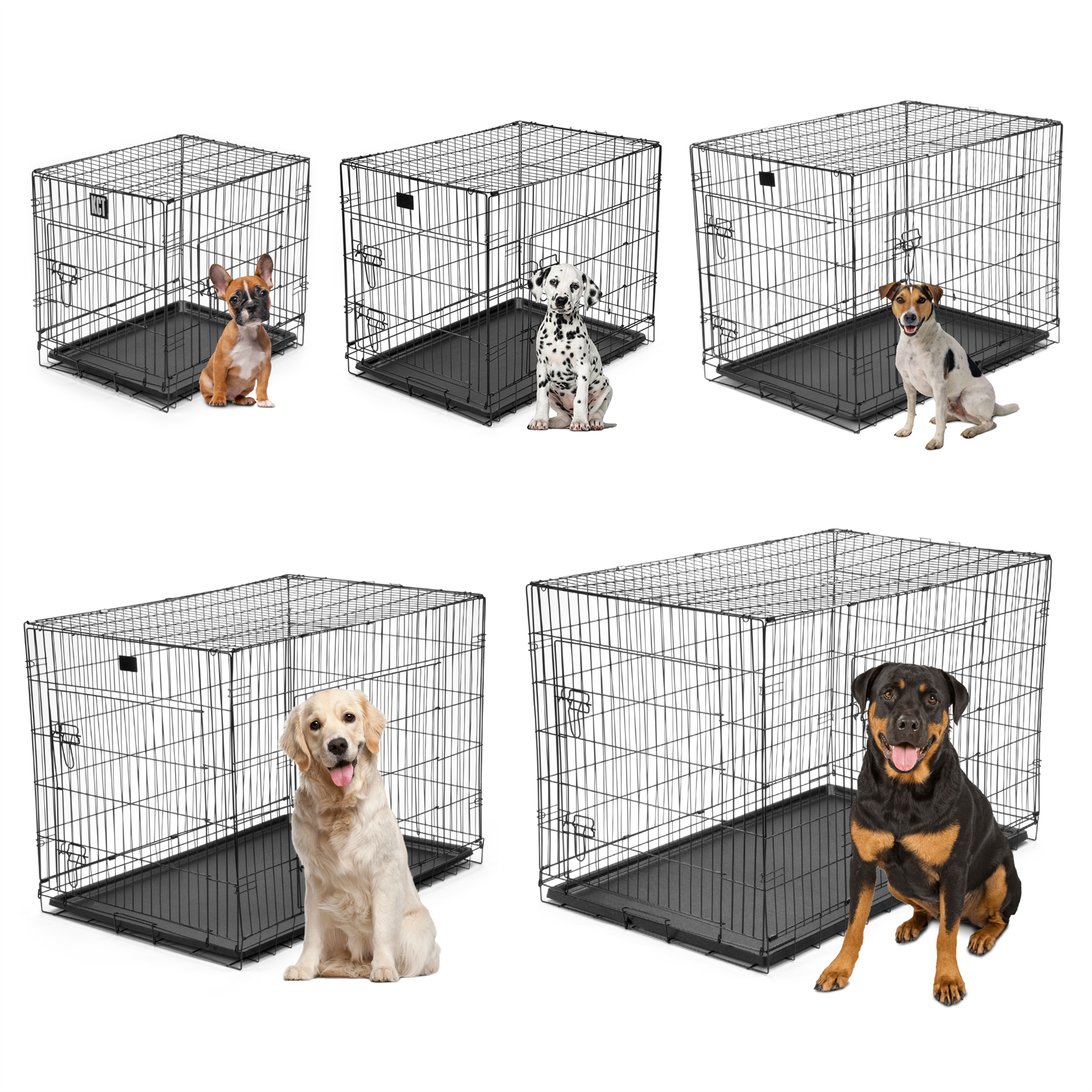 KCT Folding Pet Crate with Fabric Cover