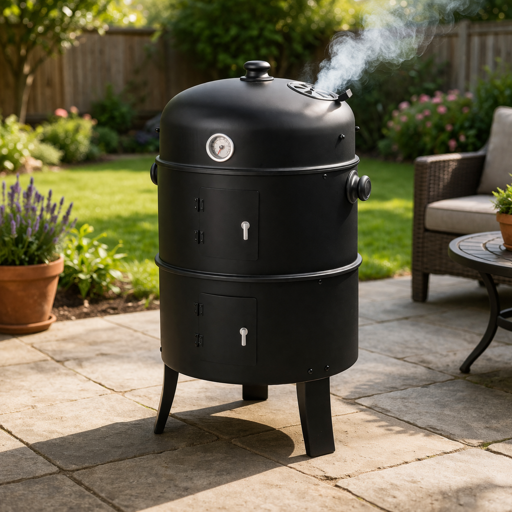 KCT 3 in 1 Upright BBQ Smoker and Grill