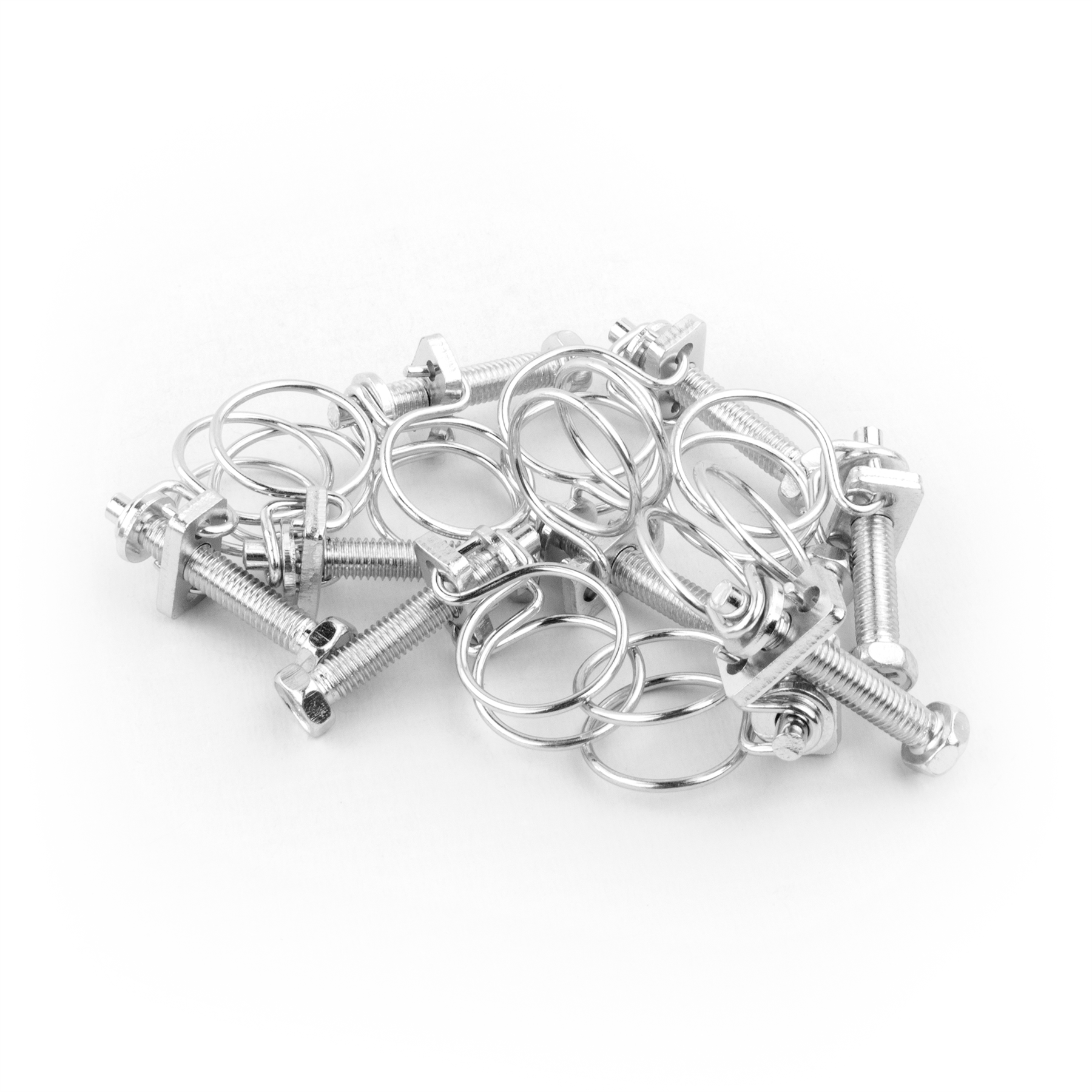 KCT Universal Double Wire Hose Clips Pipe Screw Clamps for All Types of Hose