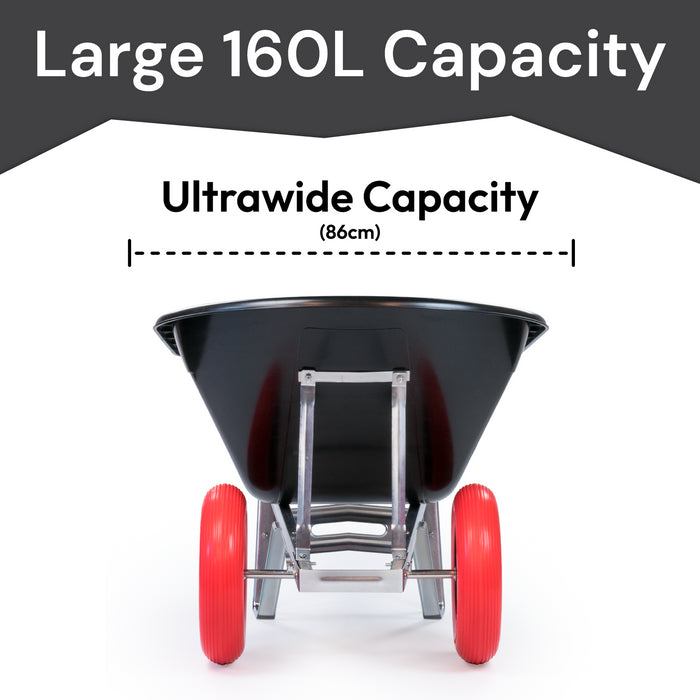 KCT 160L XL Twin Wheelbarrow