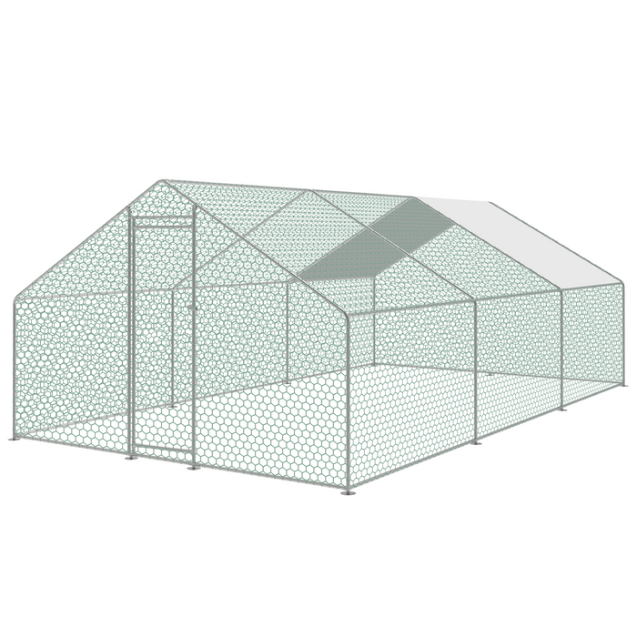 KCT 6x3m Walk In Galvanised Chicken Pet Run